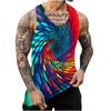 Мужские майки тай-дай, смешные майки с 3D-принтом, мужская одежда, повседневная мода, без рукавов, для баскетбола, быстросохнущие, жилеты для спортзала