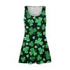 Женская повседневная одежда St. Платье-жилет с принтом ко Дню Святого Патрика, U-образным вырезом и боковыми карманами