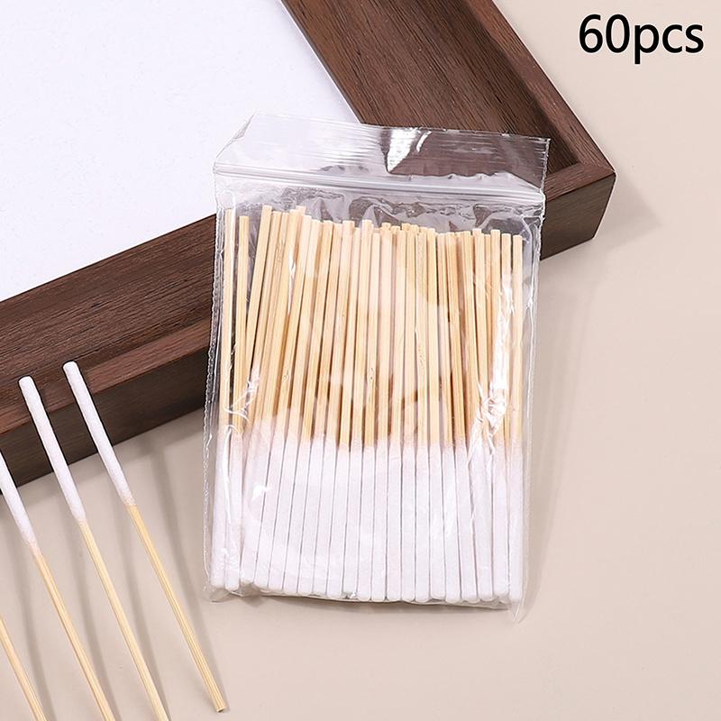 30/60Pcs Nails Wood Cotton Swab Cleaning Microbrush Eyelash Sticks Buds Tip Ear Toothpick Makeup Eyebrow Sticks Glue Removing