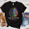 Fashion Women T Shirts Mental Health Awareness Mental Health Matters Print Funny Short Sleeve T-Shirt Lady Casual Summer Shirt
