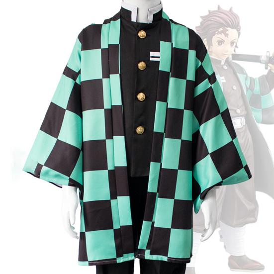 Костюм Demon Slayer с цифровым принтом, косплей, японское аниме, свободное кимоно, накидка для детей