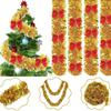 2m Christmas Tinsel Ribbons with Bowknots Garland Xmas Tree Ornaments Home Hotel Bar Party Decoration Props