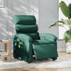 VidaXL Electric Reclining Massage Chair Dark Green Fabric 3203972