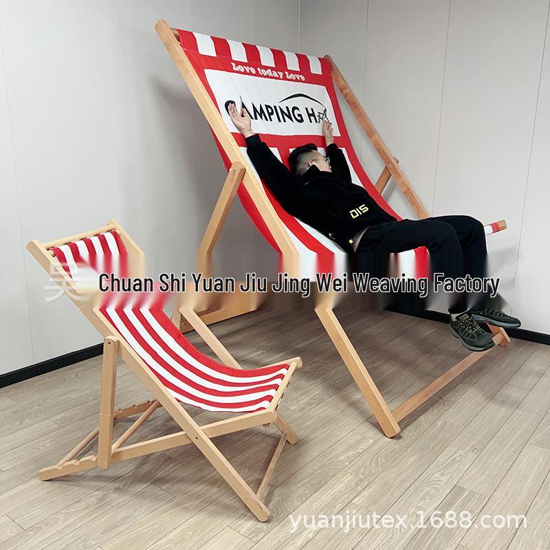 Pink Wooden Outdoor Lounge Chair for Beach, Balcony, Camping, and Garden