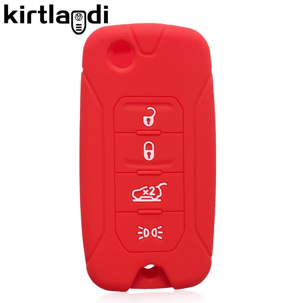 Держатель для ключей Силиконовый чехол для ключей для Jeep Renegade Compass 2016 2019 2020 2021 2/3/4 кнопки Пульт Защита Складной