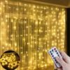 LED Curtain Lights with USB 8 Modes Remote Control,for Home,Wall,Fairy Garden Party,Wedding,Christmas Halloween Decorations