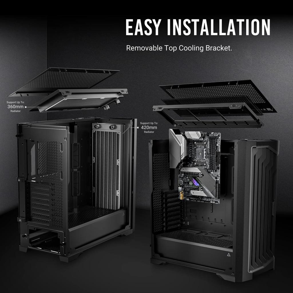 Корпус ПК ANTEC Performance 1 FT: Полноразмерный корпус для ПК с боковыми панелями из закаленного стекла толщиной 4 мм для превосходного охлаждения. Antec Full-Tower E-ATX HIGHLY