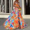 Women's Summer Printed Holiday Casual Long Dresses