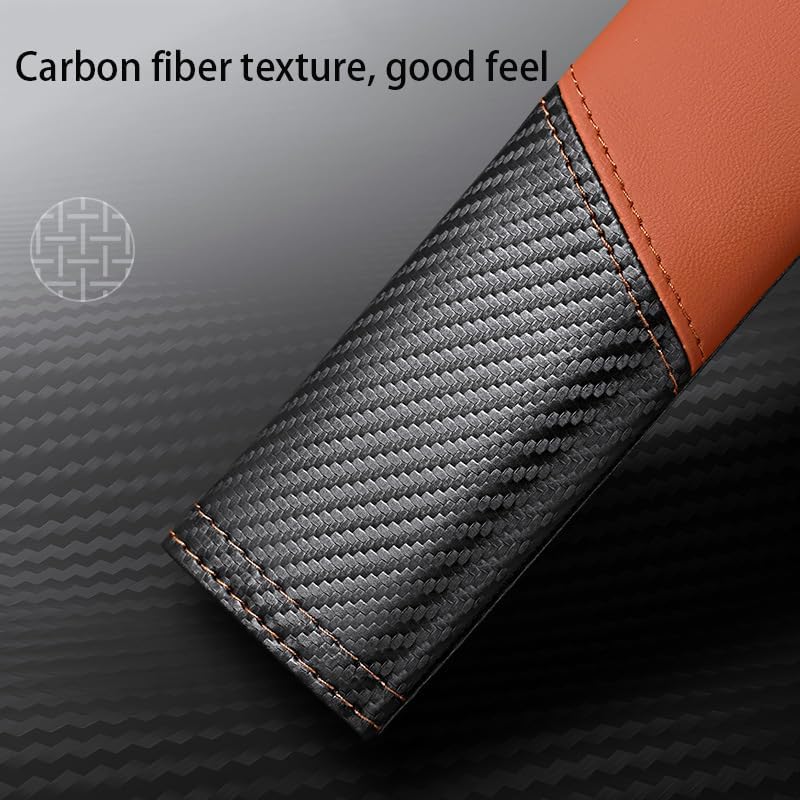 2 Packs seat Belt Cover pad Seatbelt Covers car Shoulder Cover Leather Fitted with Carbon Fiber Comfortable Thickened wear-Resistant Durable Suitable
