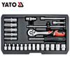 YATO Набор торцевых головок 1/4 дюйма, 25 шт.