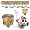 5-отверстие Распылительная форсунка 0,1-1,0 мм Мелкий распылитель 1/2" 20 мм Латунный адаптер Садовое орошение Увлажнение Охлаждение Полив