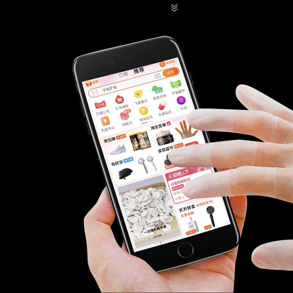 100 шт. латексные антистатические напальчники прозрачные глазированные защитные перчатки для рабочего места