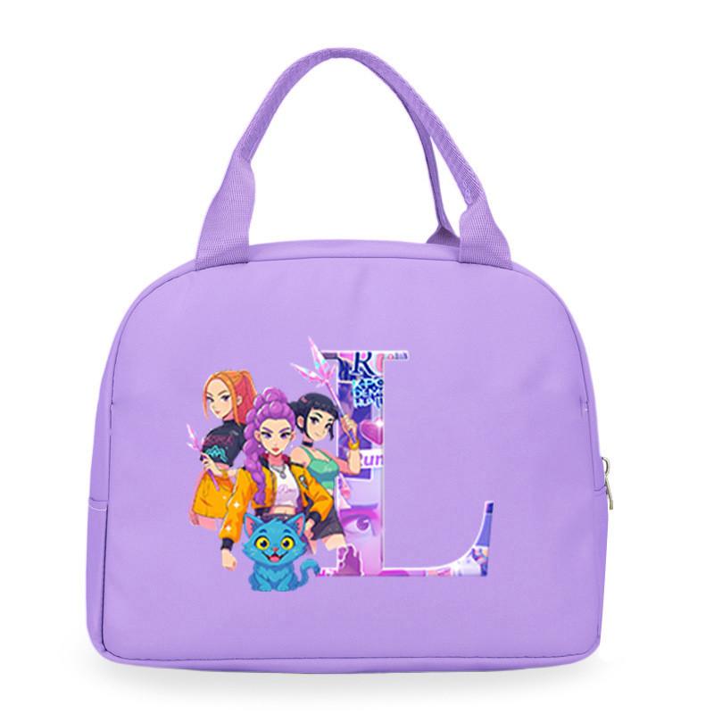 Детские Девочки Kpop Руми Зои Мира Дерпи Саджабойс С Принтом Студенческие Водонепроницаемые Сумки для Еды Ланч-бокса Повседневные Сумки