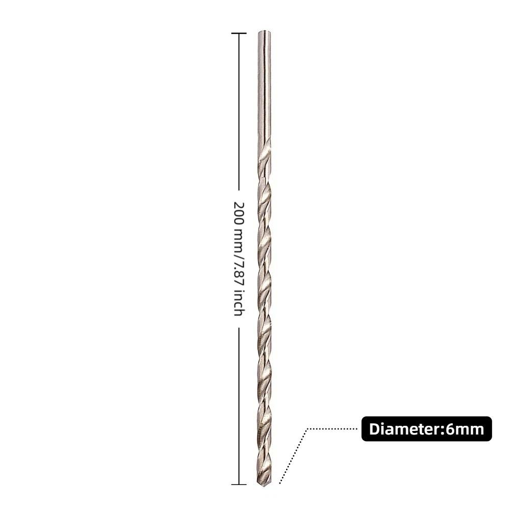2PCS High Speed Steel Twist Drill Bits 6mm Diameter HSS Drill Bits For Hardened Metal