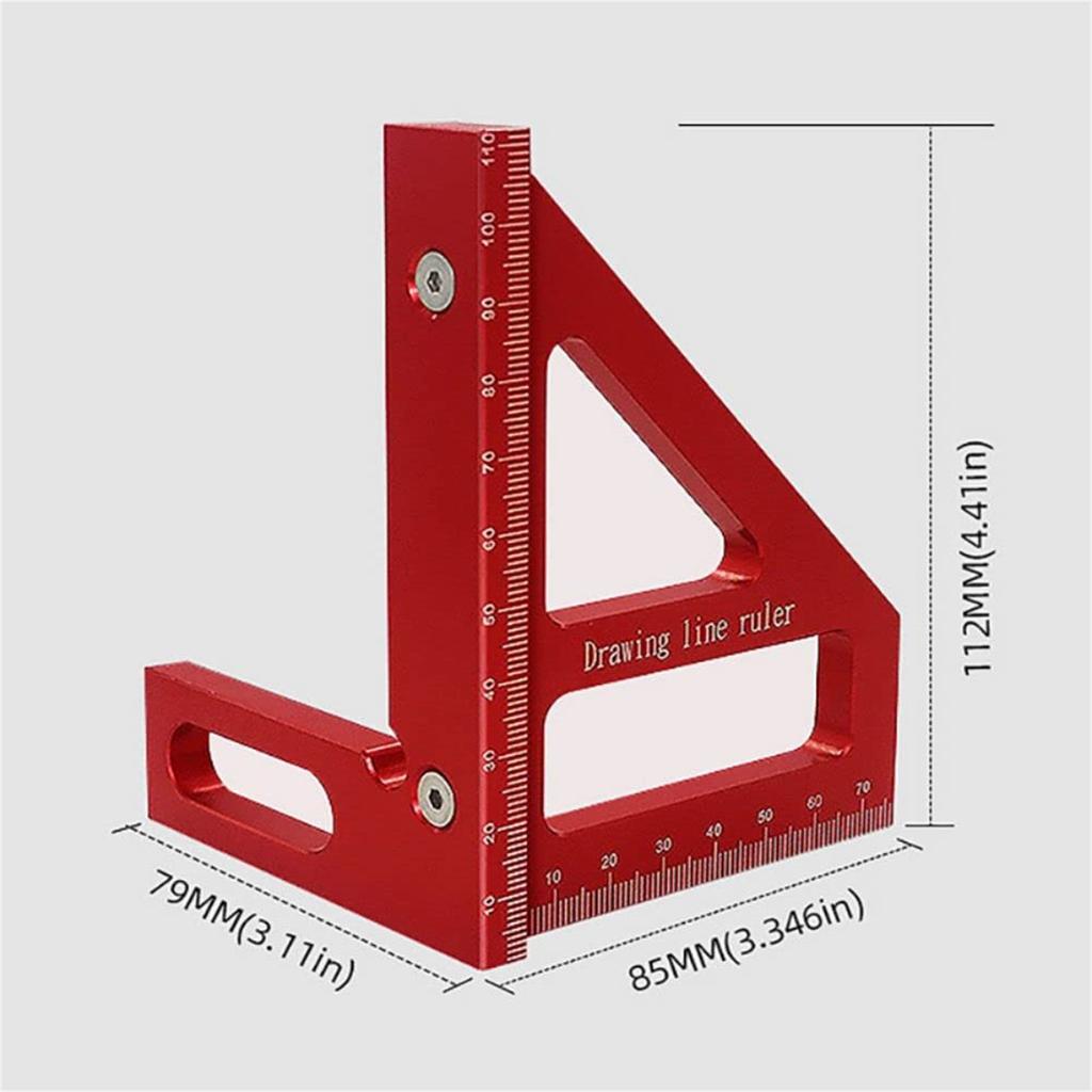3d Multi-angle Measuring Ruler Woodworking Tools Scales Graphics High Hardness Rust-proof Aluminum