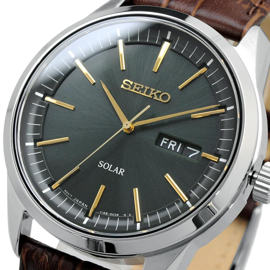 Seiko Солнечные кварцевые часы SNE529 Сапфировое стекло Коричневый кожаный ремешок Зарубежная модель [Seiko] Мужские [Товар]