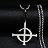 Ghost BC Nameless Stainless Steel Necklace Men Ghoul Band Pope Emeritus Symbol Mask Grucifix Poster Long Necklaces Jewelry