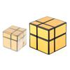 P168-5 Children'S Science And Education Educational Second-Order Rubik'S Cube Toy, Smooth Rotation 5.7Cm Special-Shaped Mirror Rubik'S Cube Gold