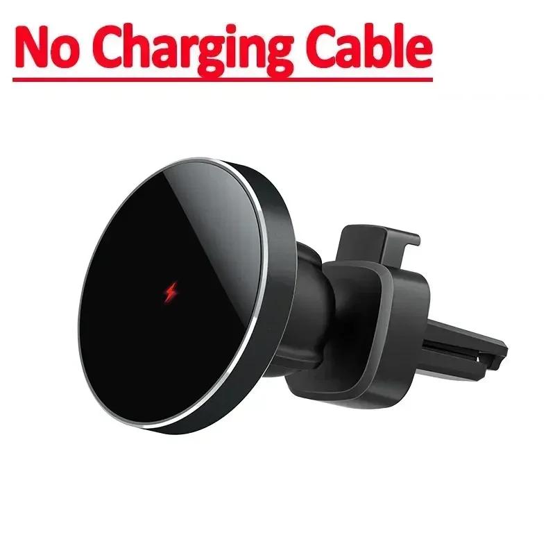 Магнитное беспроводное автомобильное зарядное устройство с вращением на 360°, держатель для телефона с воздуховыпускным отверстием, зажим для Magsafe iPhone 16 15 14 13 12, станция быстрой зарядки