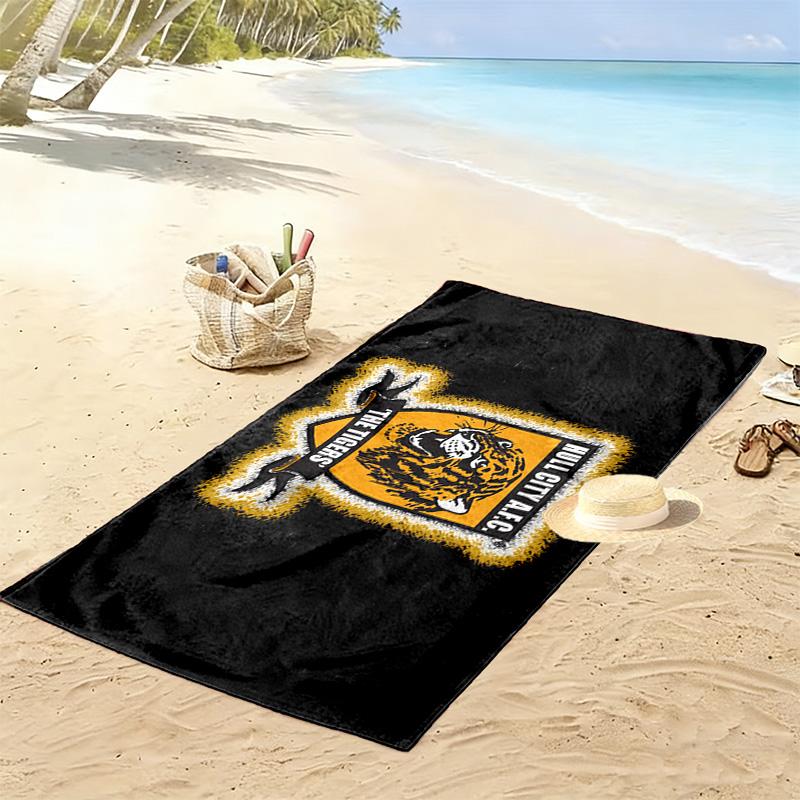 Полотенце для пляжа с принтом Hull City A.F.C, Большое Мягкое Быстросохнущее Полотенце для Пляжа Кемпинга Плавания