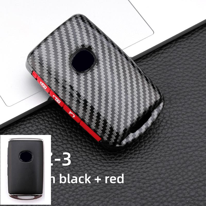 Carbon Fiber Silicon Car Key Cover Case For Mazda 3 Alexa Cx4 Cx5 Cx8   Auto Remote Smart Protective Shell Accessories