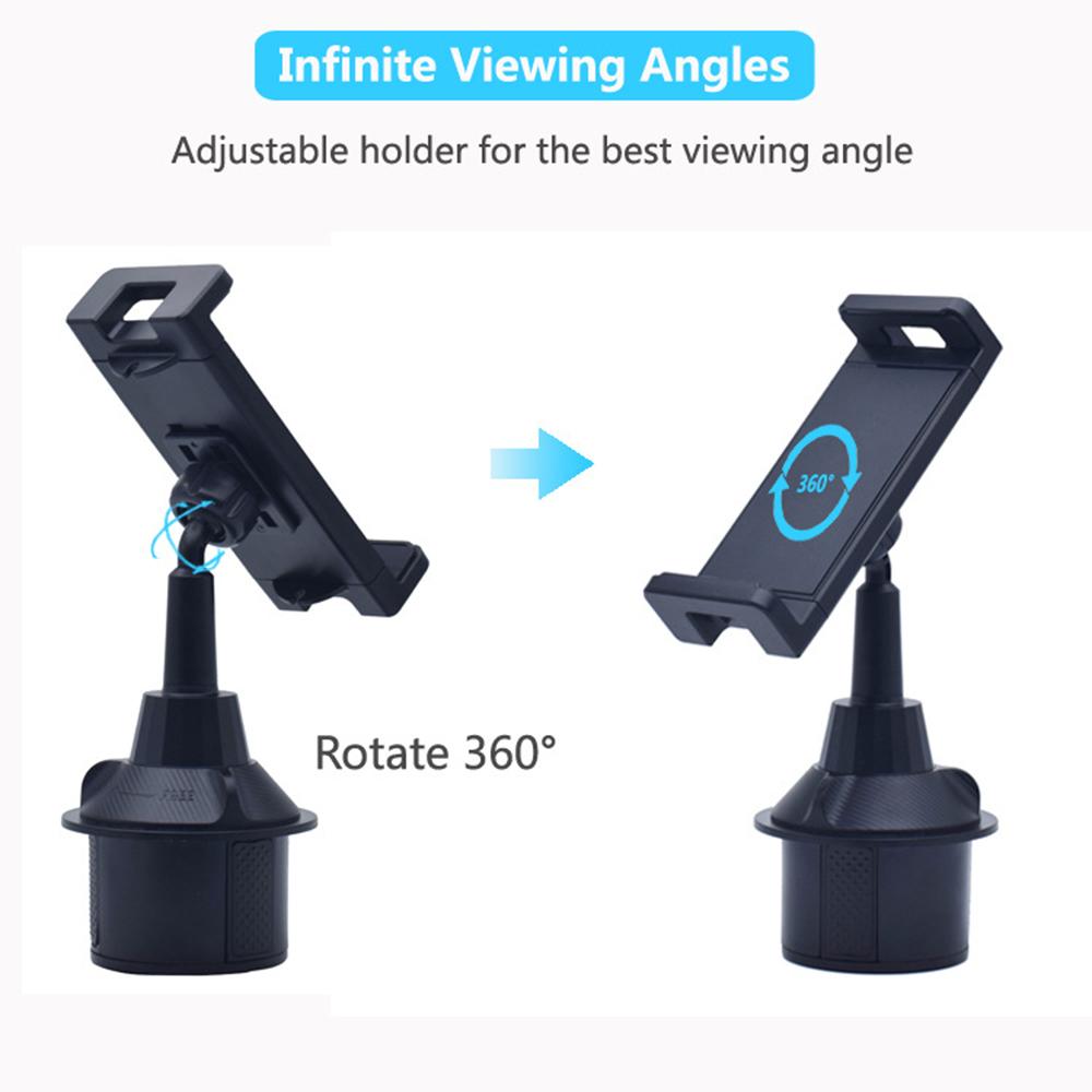 X033 Регулируемый держатель для телефона/планшета, вращение на 360 градусов, универсальный автомобильный подстаканник, подставка для планшета