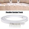 Ceiling Curtain Track Easy Installation Universal Curved Heavy-Duty Flexible Bendable Sliding Curtain Rail System Room Divider Kit