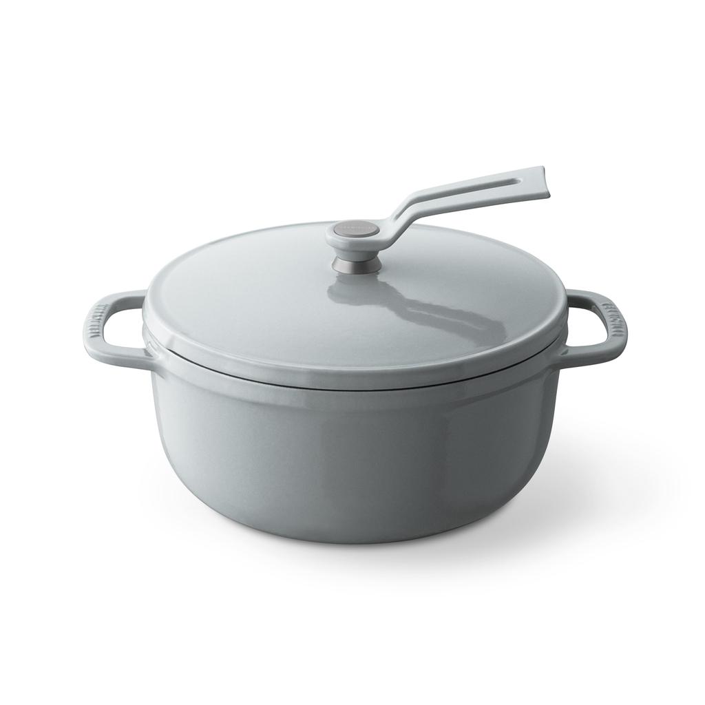 Vermicular Литая эмалированная кастрюля 18 см Oyster Grey безводная кулинарная безводная выпечка специальная книга рецептов в комплекте кастрюля для духовки 2 отдельно стоящие крышки OP2R18S-GY