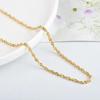 18K Titanium Twisted Rope Chain Clavicle Necklace with Starry Sky Bling for Women