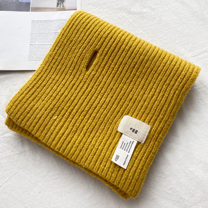 Scarf Designer Niche Macaron Candy Solid Color Cross Wool Fashion Ins Knitted Scarf