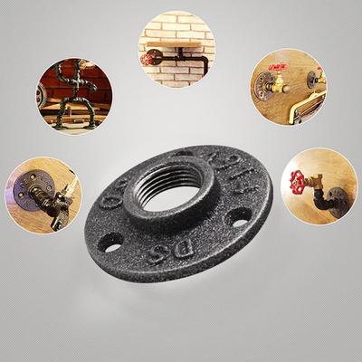 1 шт. 1/2 "3/4" 1 "черный декоративный фланец из ковкого чугуна для пола/стены из ковкого чугуна, фитинги для труб, принадлежности для украшения сада