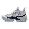 Li Ning CF Countflow Monster Eye Средние износостойкие дышащие кроссовки на средней подошве Винтажные баскетбольные кроссовки Мужские Белый Красный AGLP135-3