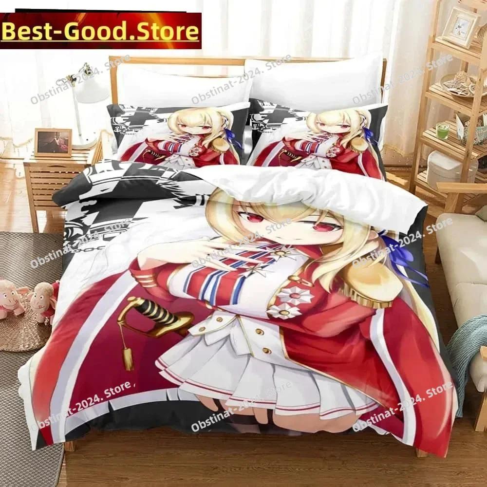 3D Печать Аниме - Azur Lane Комплект Постельного Белья Печатный Комплект С Наволочкой Покрывало На Подушку Постельное Белье Мягкий Односпальный Двуспальный Queen Super King