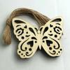 10pcs Wood Butterfly Wood Slices Wooden Color Butterfly Embellishments Hanging Ornaments