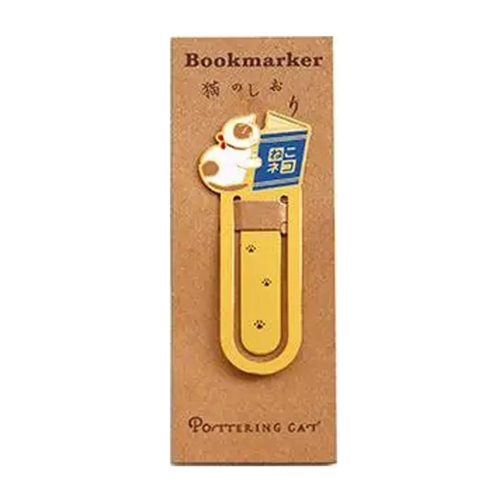 Закладка для книг Kawaii Reading Book Clip Cat Pagination Mark в японском стиле Metal Bookmark Gifts