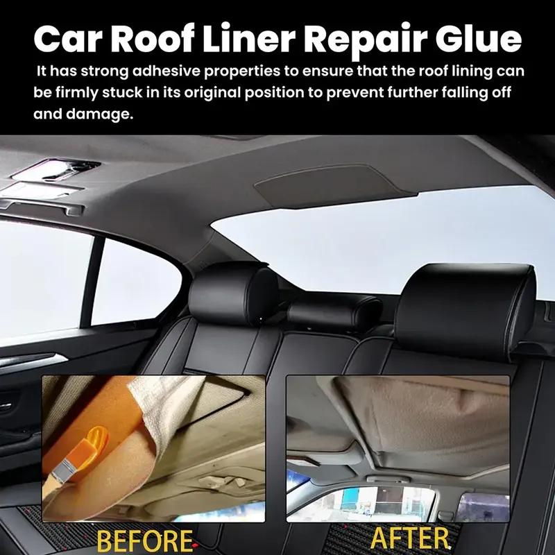 Car Roof Liner Repair Glue With Brush 100ml Fast Dry Strong Fabric Liquid Glue Adhesio Glue L6i2