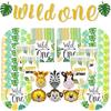 Tiger Lion Animal Pattern Disposable Tableware Set Safari Theme Party Decorations Boy Wild One First Birthday Party Supplies