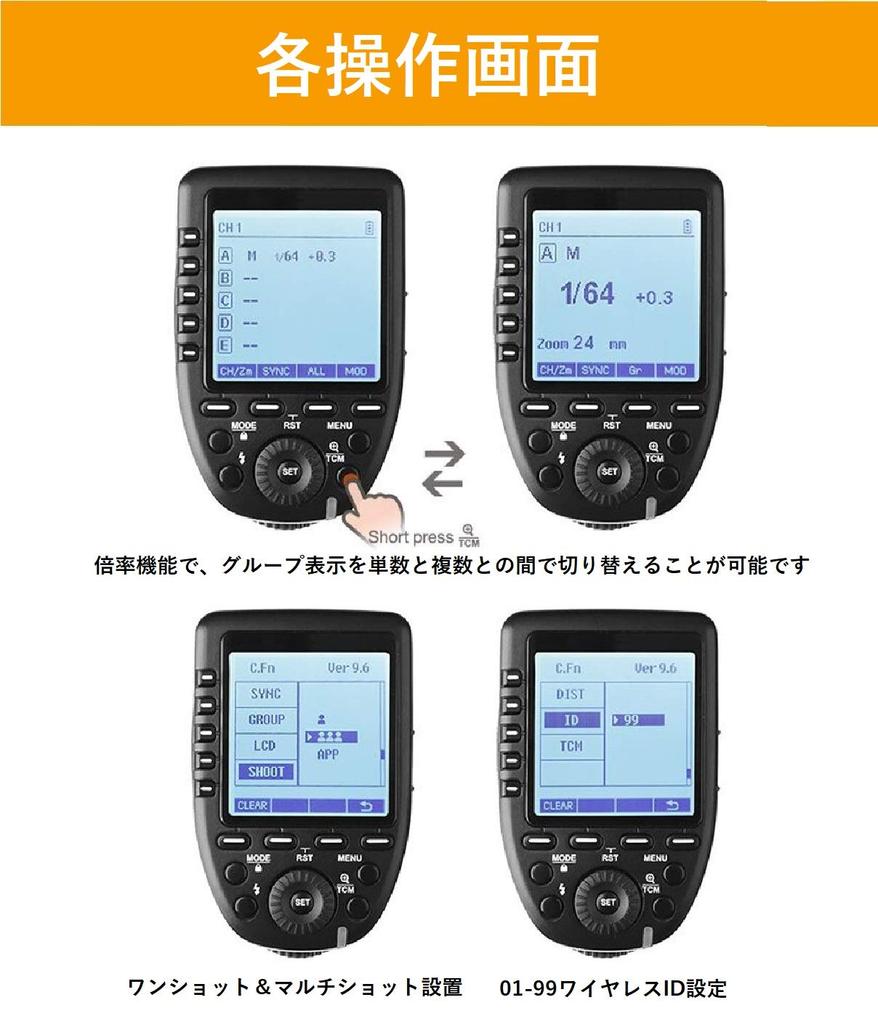 Japan Authorized Distributor Godox XproS Flash Trigger Compatible with SONY Japanese Instruction Manual Xpro-S [Cross Set]