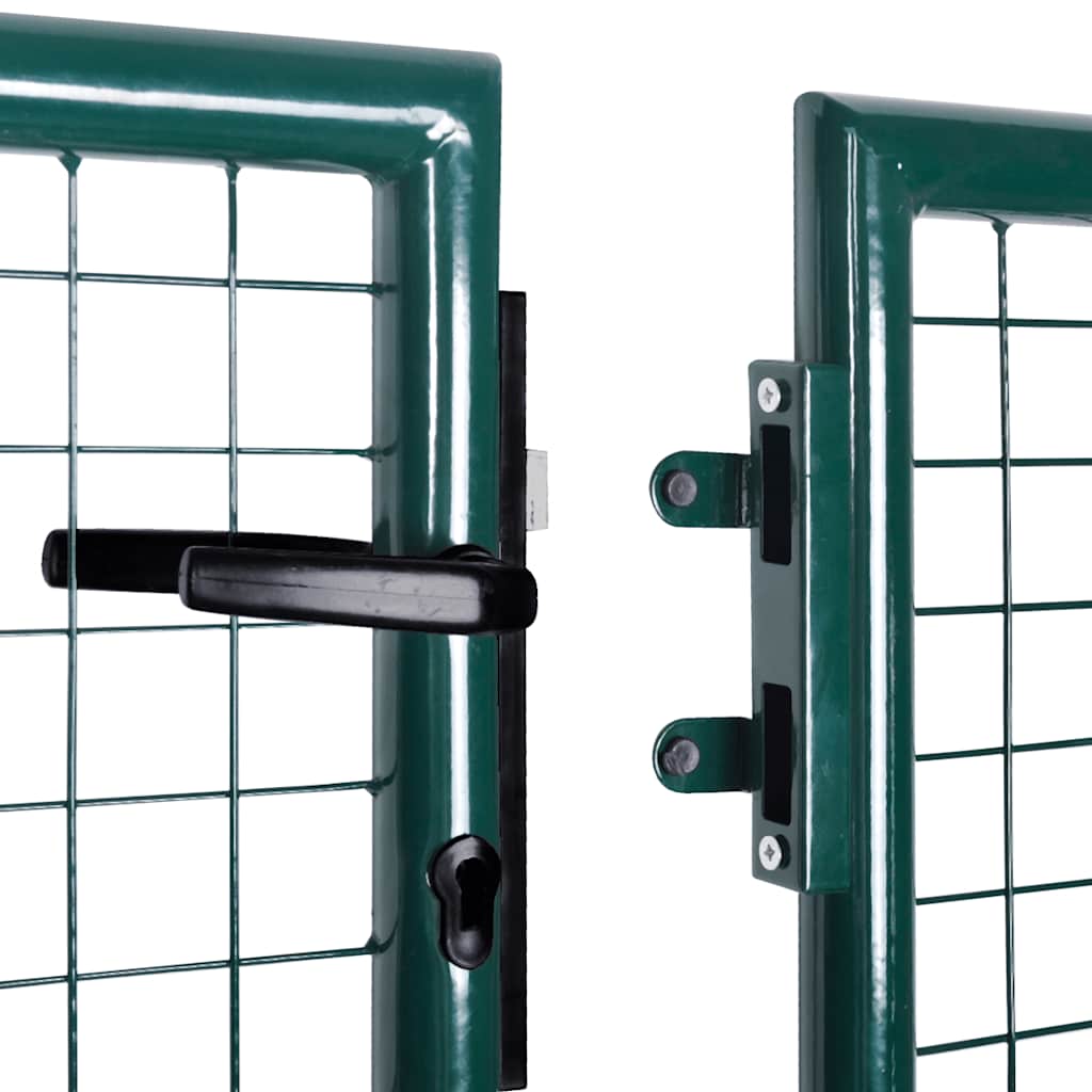 Garden Gate Steel 300x125 cm Green