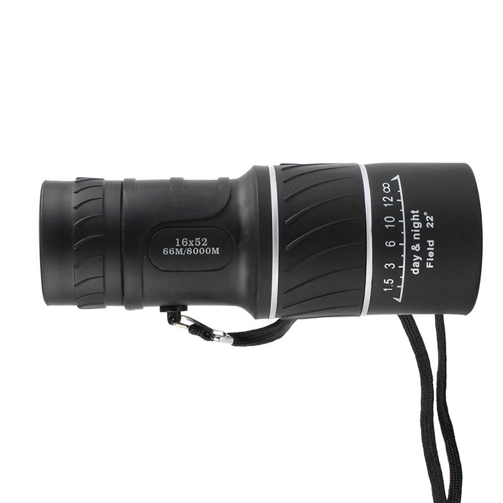 16X52 Monocular Telescope Strong Light Transmission Clear Imaging HD Portable High Powered