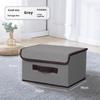 Non Woven Fabric Storage Box Household Fold-able Storage Basket Portable With Lid And Handle For Toys Underwear Cosmetics