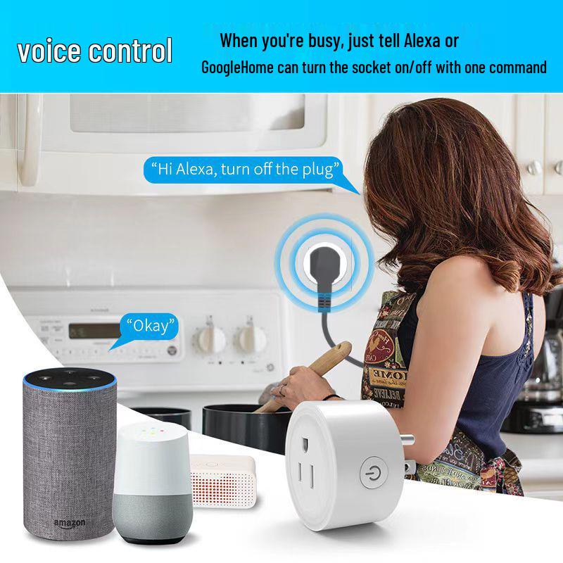 Умная розетка-таймер US Graffiti WiFi, совместима с Alexa, управление через приложение для уютной жизни