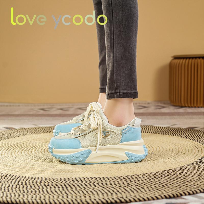 Women and Girls Students Spring and Fall Fashion Casual Platform Raised Comfortable Sneakers