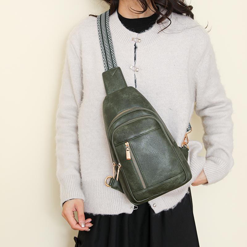 Женская нагрудная сумка, кожаная сумка через плечо, сумка на плечо для девочек, однотонная нагрудная сумка