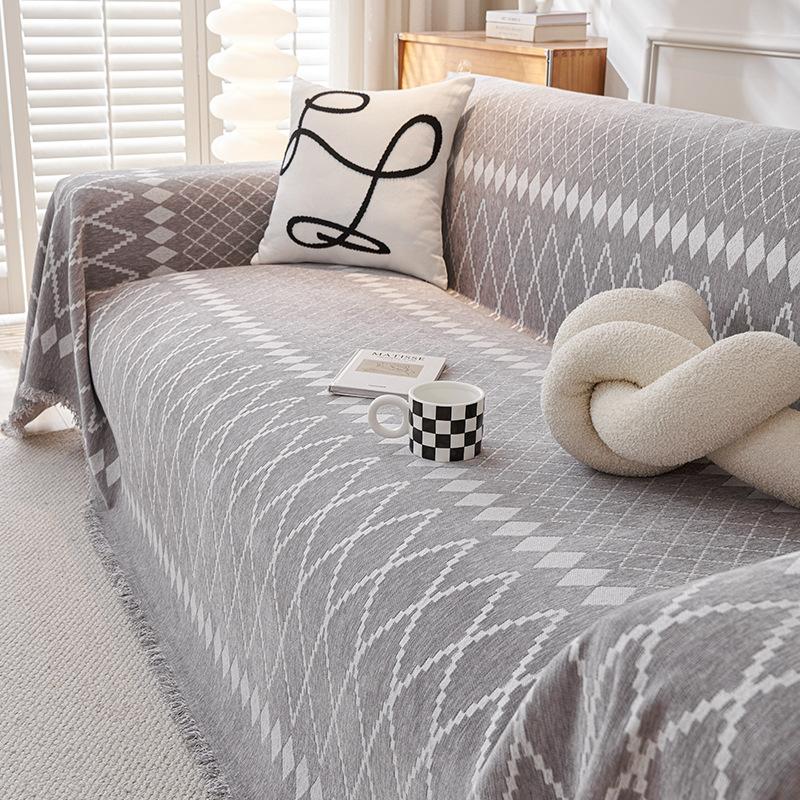 1PC Sofa Towel Geometric Nordic Wind Chenille Sofa Cover Cover Pad Autumn and Winter Home Textile Products