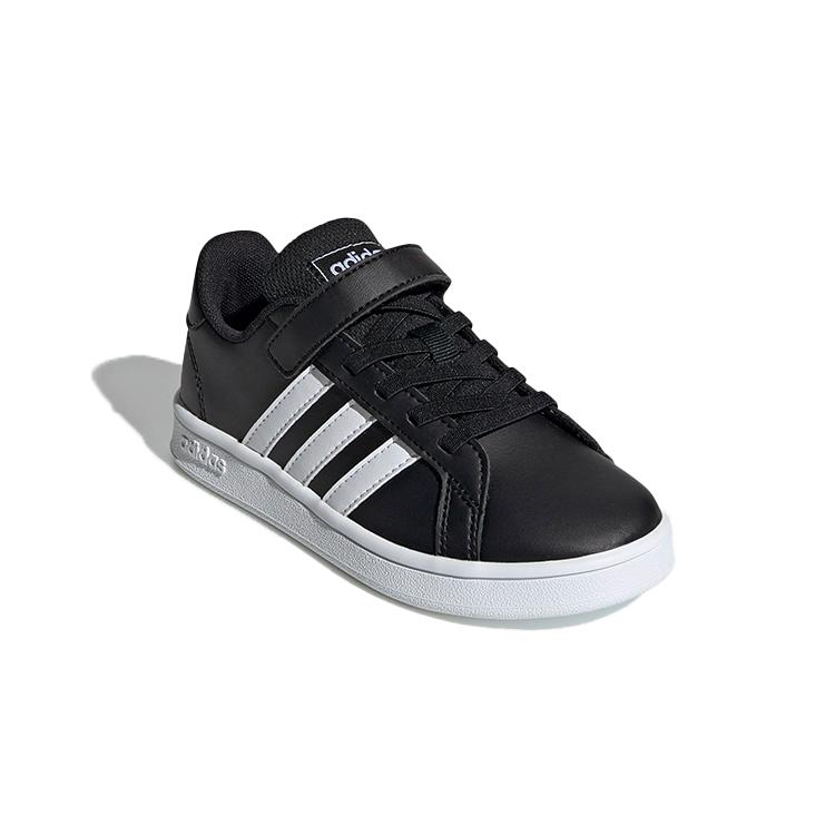 Adidas Neo GRAND COURT Breathable Low top Kids' Skateboarding Shoes Black White Kids' EF0108