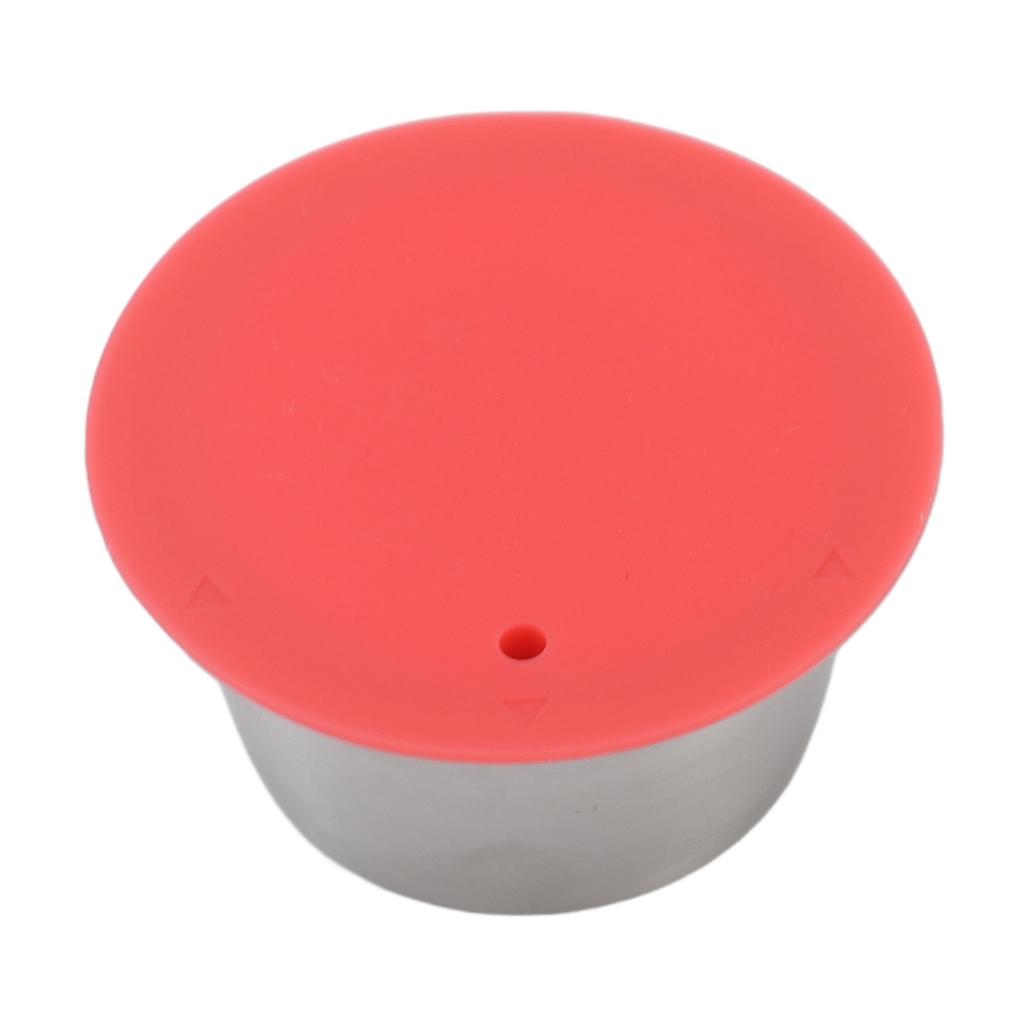 Stainless Steel Refill Coffee Capsules Reusable Coffee Filter Cup Set with Powder Cover for Dolce