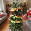 Nordic Style Christmas Decorations Plastic Ball Mesh Yarn with Christmas Tree Decoration Holiday Atmosphere Photography Props