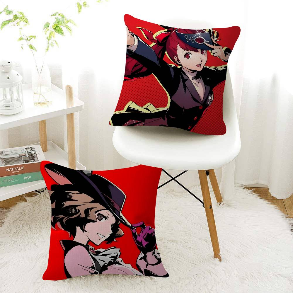 Игровой P-Persona 5 Наволочка Декоративная Наволочка Чехол для Подушки с Принтом Для Дивана