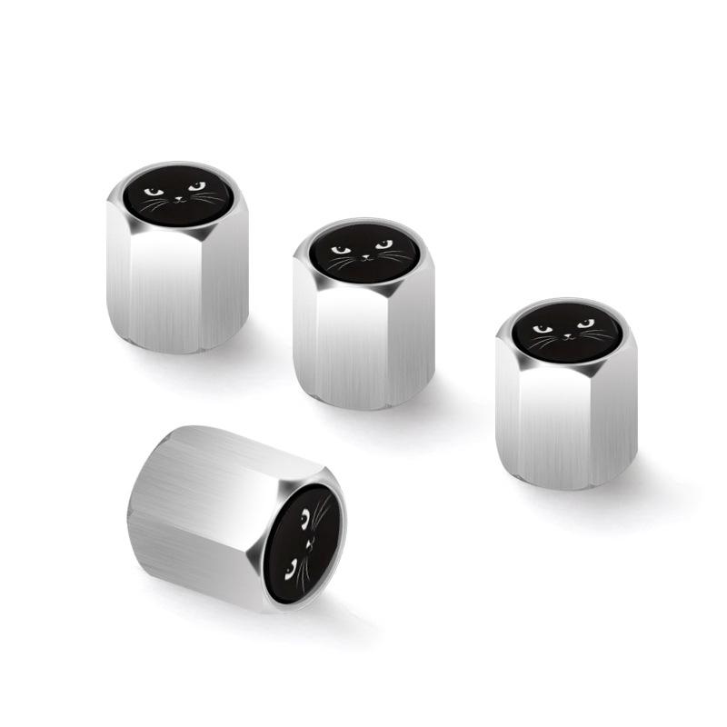 Aluminum Plaid Three‑Color Tire Valve Stem Caps Universal Wheel Decorative Valve Core Covers